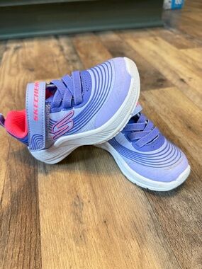 Skechers Kids Lavender and Pink Slip-On Athletic Sneakers